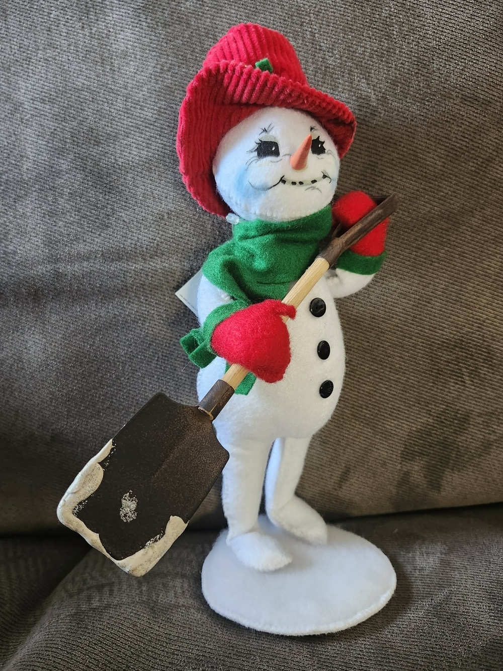 Vintage Annalee Mobilitee Alone Snowman W/ Snow Shovel